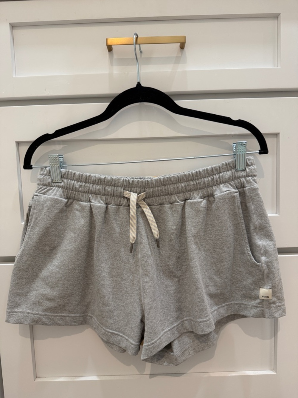 Vuori Light Gray Women's Drawstring Athletic Shorts